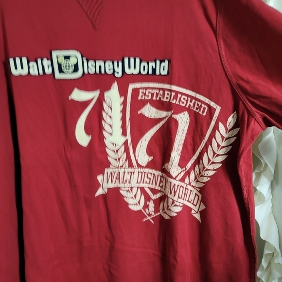 Walt Disney World Long Sleeve Graphic Raglan Tee XXL Men's Red - Picture 2 of 5
